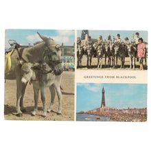 BLACKPOOL, LANCASHIRE. MULTIVIEW.. used vintage postcard Saidman Bros. =
