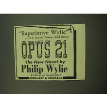 1949 Rinehart & Company Opus 21 Book by Philip Wylie Advertisement - Superlative