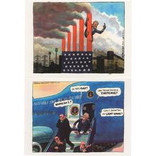 US President Air Force One American Political Humour 2x Postcard s