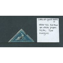 south africa cogh cape of good hope triangular sg6a white paper used 2 margins