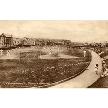 Teignmouth Tennis Courts Devon Antique Friths Rare Postcard