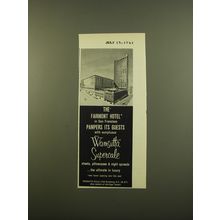 1961 Wamsutta Supercale Sheets Ad - The Fairmont Hotel in San Francisco