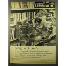 1961 Crane's Paper Ad - Merge on Crane's