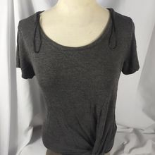 Nine Britton Women's Dark Gray Short Sleeve Pullover Top Size Medium