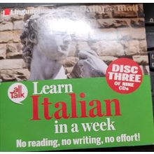 Learn Italian In A Week Audiobook CD Promo The Mail On Sunday Disc 3 Of 9 Book