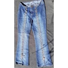 VTG Mudd Yo Jeans Lace up Front Y2K Low Rise 90’s Size 9
