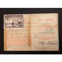 ICOLLECTZONE US RW25 1959 Federal Duck Stamp on License