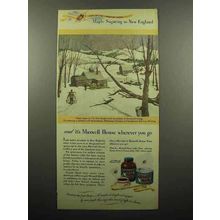1946 Maxwell House Coffee Ad - Maple Sugaring