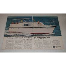 1969 Hatteras 38' Double Cabin Yacht Ad - More Space