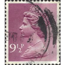 GB, Queen Elizabeth Machin, deep violet 1976, 9½p, #3