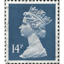 GB, Queen Elizabeth Machin, dark blue 1988, 14p, #3