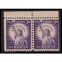 1035 3c Statue of Liberty Fine MNH BPS Hor Pair ZA3530