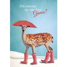 Did Someone Say Reindeer Games - Christmas Tree Free Greeting Card - 14764