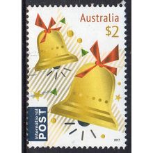 Australia 2017 Christmas - Bells $2 International Post Sheet Used
