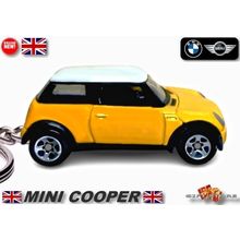 RARE KEY CHAIN YELLOW NEW MINI COOPER BMW CUSTOM Ltd. Ed.