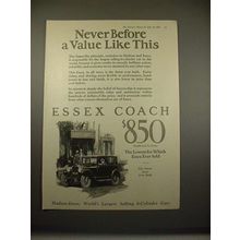 1925 Essex Coach Car Ad - Never a Value Like This!