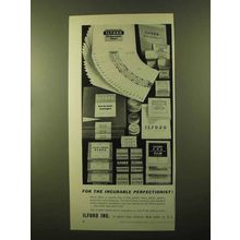 1957 Ilford Ad - Film, Plates, Paper, Chemicals