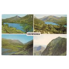 SNOWDONIA Wales vintage used postcard multiview 1969 postmark =