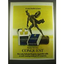 1968 Senior Service Conquest Cigarettes Ad - A new leader is born