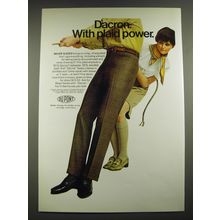 1968 Du Pont Dacron Majer Slacks Ad - Dacron. With plaid power