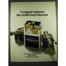 1968 Senior Service Conquest Cigarettes Ad - Conquest captures the world's best