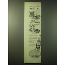 1948 Canada Dry Quinine Water Ad - When shadows simmer it's time for gin