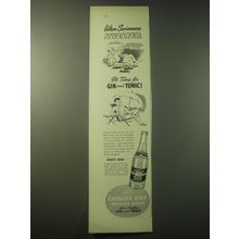 1948 Canada Dry Quinine Water Ad - When swimmers swelter it's time for gin