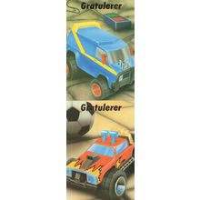 Gratulerer Norwegian Norway Toy Lorries 2x Advertising Postcard s
