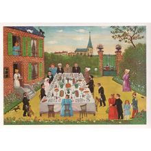Hector Trotin Hochzeitstafel German Painting Postcard