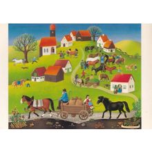 Monika Cronshagen Pfedemarkt Painting Postcard