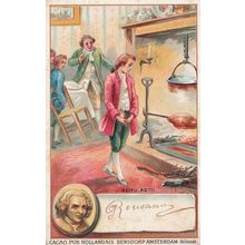 Jean Rousseau Printed Signed Bendorps Cocoa Drink Postcard Antique Trade Card