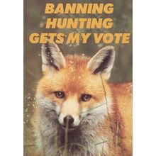 Ban Fox Hunting Blood Sports London 1980s Campaign Postcard