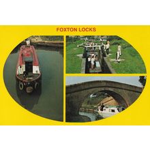 Foxton Locks Rare Leicester 1990s Published Postcard