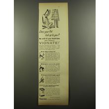1954 Squibb Vionate Ad - Does your pet look up to you?