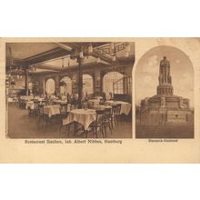 Hamburg Restaurant Siechen Albert Nibbes German Old Postcard