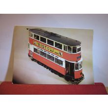 model of LONDON TRANSPORT ELECTRIC TRAMCAR vintage unused postcard =