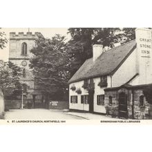 St Laurence's Church Northfield Birmingham in WW2 Photo Postcard