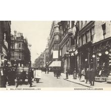 Bull Street Birmingham Transport Shops 1910 Rare Photo Postcard