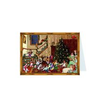ADV40776 - Sellmer Advent Postcard - Victorian Living Room Christmas - 4.5"H ...