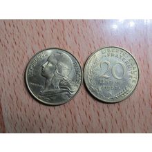 France Republic 1967 20 Centimes Coin