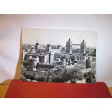 TOWER & TOWER BRIDGE, LONDON used postcard RP Ministry of Works 1960 pm =