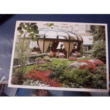 vintage postcard france hotel royal monceau restaurant le jardin