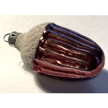 Vintage Mercury Glass Christmas Ornament Acorn 2 1/2"