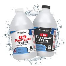 Fast Cure Resin 1 Gallon - Crystal Clear Uv-Resistant, Self-Leveling, No Vocs wi