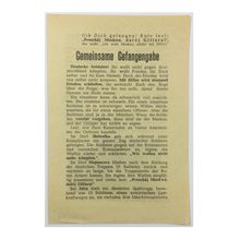 Original WW2 Soviet/Russian Air Drop Propaganda Leaflet. - Code 608. - 1941.