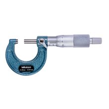 Mitutoyo 103-129 - Outside Micrometer 0 - 25mm, .0001, Enamel Frame, Rat. Stop