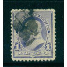 Used 219 1c Benjamin Franklin Fine M01934