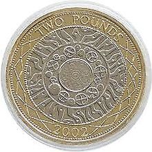 2002 Standing on Shoulders of Giants £2 Coin