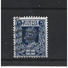 Burma.SG71 1a Blue.Fine Used.Jul25c