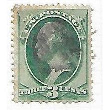 USA 1870 NATIONAL BANK NOTE 3c WASHINGTON CANCELLED
